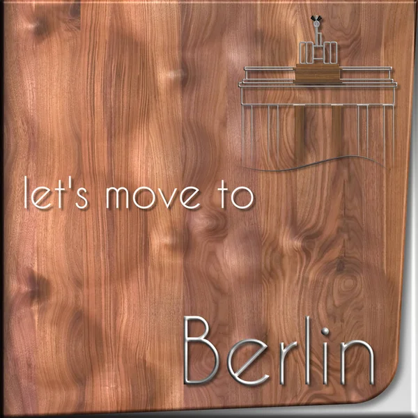 Давай переедем в Берлин. — стоковое фото