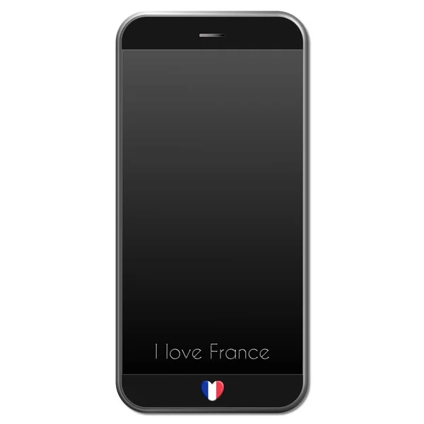 Uwielbiam Francja telefon — Zdjęcie stockowe