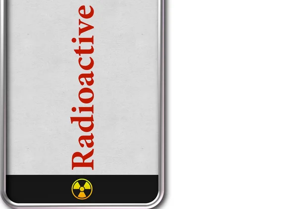 Telefoon met radioactieve huissleutel — Stockfoto