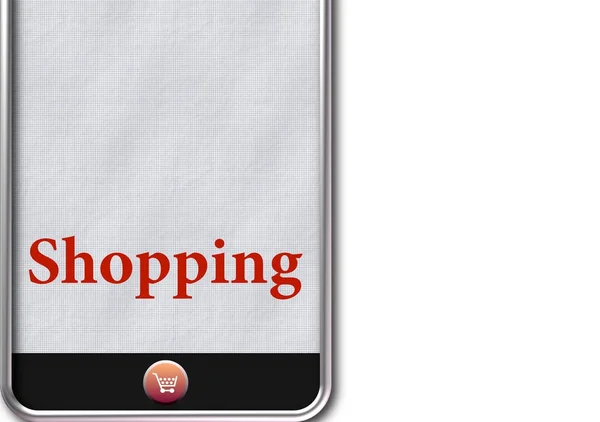 Phone with Home Shopping button — Stock Photo, Image