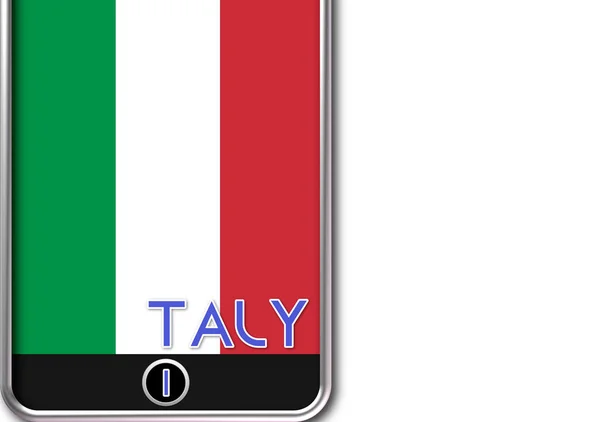 Phone with Home Italy button — Stock Photo, Image