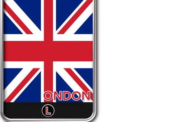 Telefon-val haza London gomb — Stock Fotó
