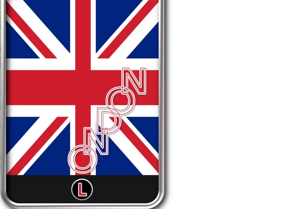 Telefon-val haza London gomb — Stock Fotó