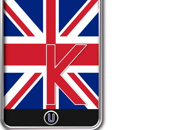Teléfono con botón Home UK — Foto de Stock