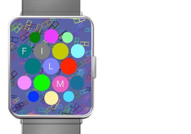 Uygulama ekranı ve Film ile saat