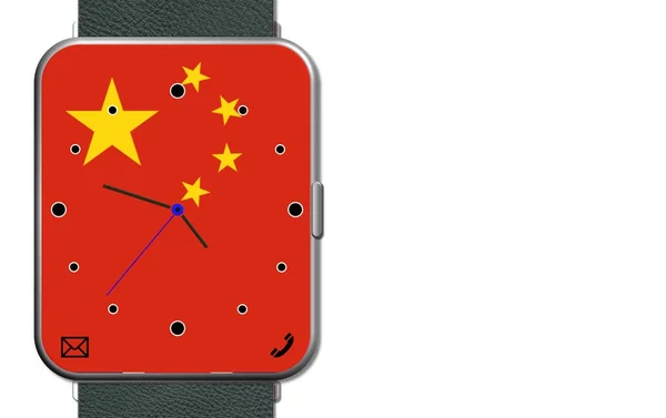 Chiny ekran dotykowy zegar — Zdjęcie stockowe