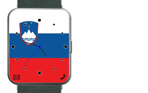 시계 터치 스크린 슬로베니아 — 스톡 사진