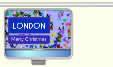 Tren penceresinden, Londra Merry Christmas