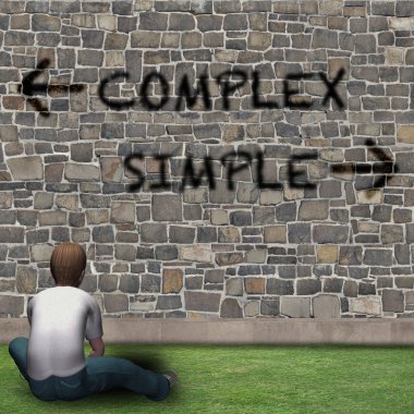 Çocuğun önünde seçenekleri karmaşık, basit yaşam,