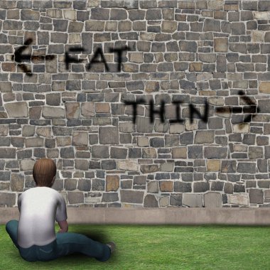 Çocuğun önünde seçme-in hayat, yağlı, ince