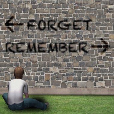 Çocuğun önünde hayat, unut, anımsa seçenekleri