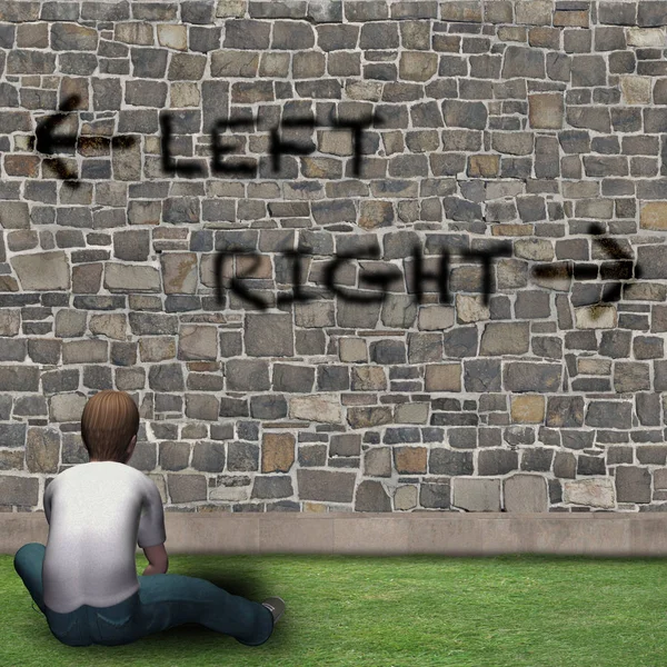 Çocuğun önünde seçimler yaşam, sol, sağ