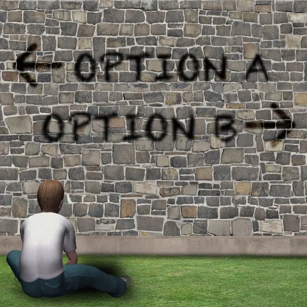 Çocuğun önünde hayat, seçenek A, seçenek B Seçenekleri