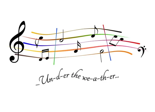Spartiti musicali Under the weather — Foto Stock
