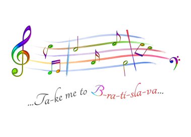 Müzikal puanı renkli beni Bratislava için al