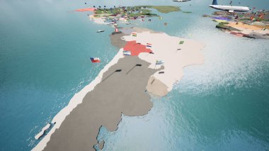 Mappa Terra con haydut nazioni al vento