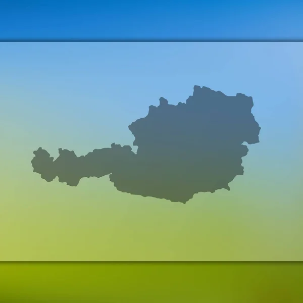 Avusturya haritası. Avusturya vektör silueti. Bulanık arka plan — Stok Vektör