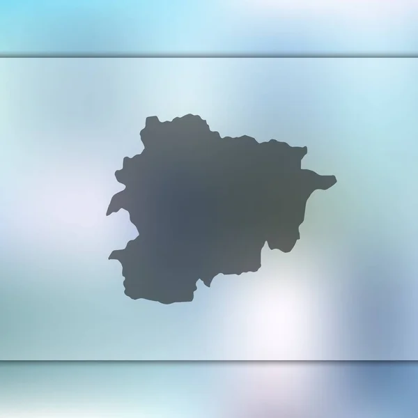 Карта Андорры. Векторный силуэт карты Андорры. Размытый фон — стоковый вектор