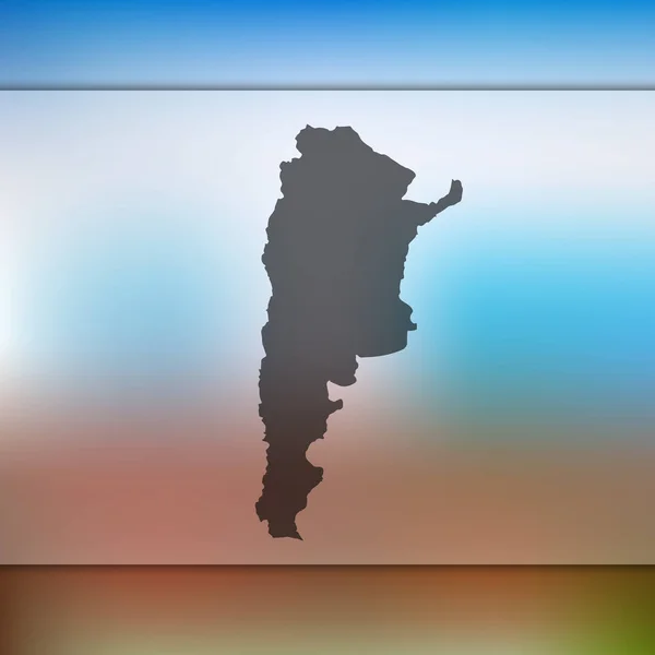 Arjantin haritası. Arjantin haritasının vektör silueti. Bulanık arka plan — Stok Vektör