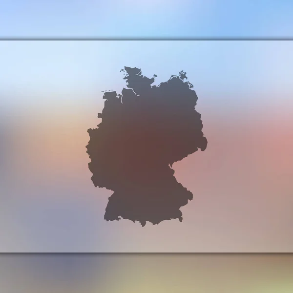 Ο Χάρτης της Γερμανίας. Διανυσματική σιλουέτα της Γερμανίας. Θαμπό φόντο — Διανυσματικό Αρχείο