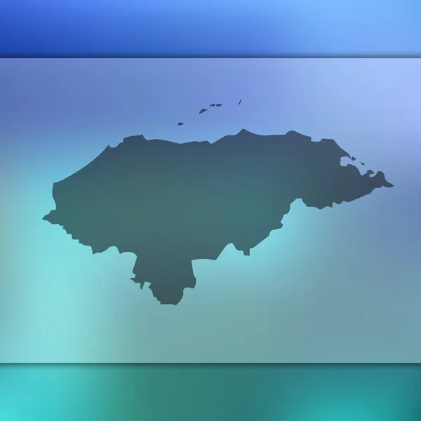 Honduras haritası. Honduras vektör silueti. Bulanık arka plan — Stok Vektör