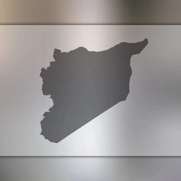 Kaart van Syrië. Vector silhouet van Syrië. Onscherpe achtergrond — Stockvector
