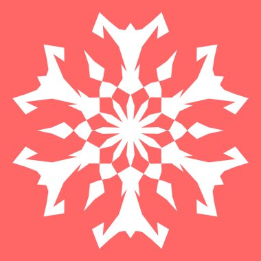 Yeni yıl tasarımınız için beyaz kar tanesi. Kar tanesi posterler, kartları, davetiye tasarım için