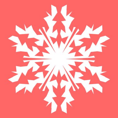 Yeni yıl tasarımınız için beyaz kar tanesi. Kar tanesi posterler, kartları, davetiye tasarım için