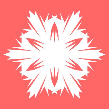 Yeni yıl tasarımınız için beyaz kar tanesi. Kar tanesi posterler, kartları, davetiye tasarım için