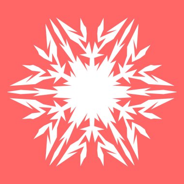 Yeni yıl tasarımınız için beyaz kar tanesi. Kar tanesi posterler, kartları, davetiye tasarım için