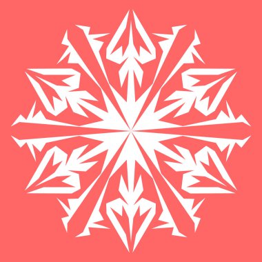 Yeni yıl tasarımınız için beyaz kar tanesi. Kar tanesi posterler, kartları, davetiye tasarım için