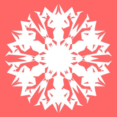 Yeni yıl tasarımınız için beyaz kar tanesi. Kar tanesi posterler, kartları, davetiye tasarım için