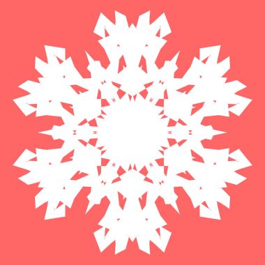 Yeni yıl tasarımınız için beyaz kar tanesi. Kar tanesi posterler, kartları, davetiye tasarım için