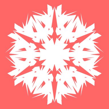 Yeni yıl tasarımınız için beyaz kar tanesi. Kar tanesi posterler, kartları, davetiye tasarım için