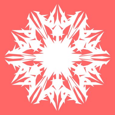 Yeni yıl tasarımınız için beyaz kar tanesi. Kar tanesi posterler, kartları, davetiye tasarım için