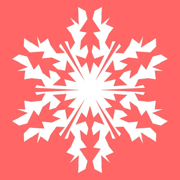 Biały Snowflake Projektowania Nowego Roku Śnieżynka Plakaty Karty Projekt Zaproszenia — Wektor stockowy