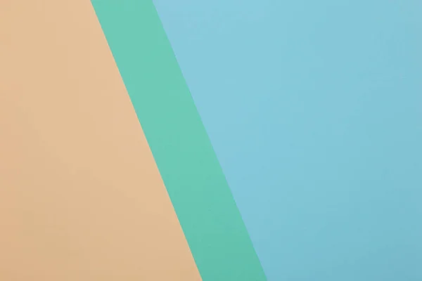 Blå Grön Gul Bakgrund Färgat Papper Geometriskt Delas Zoner Ram — Stockfoto