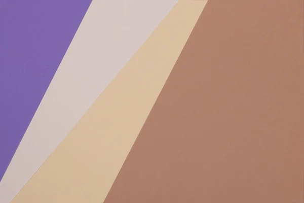 Bruine Paarse Gele Achtergrond Gekleurd Papier Geometrisch Verdeeld Zones Frame — Stockfoto