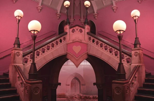 Královna srdcí palác interiéru — Stock fotografie