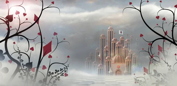 kalp Sarayı bitkiler ile bulutlu