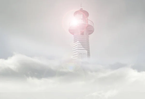 Deniz fenerinden ışınla — Stok fotoğraf