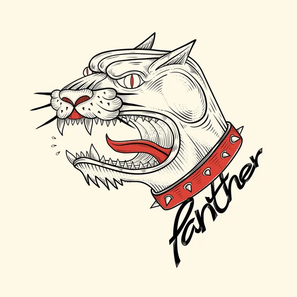 Panter çizim kükredi