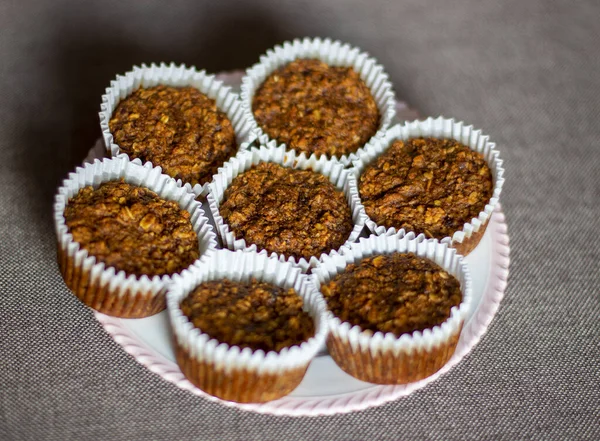 Muffins Avoine Sains Aux Carottes — Photo