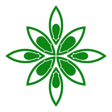 Vektör çizim süsleme beyaz motifli beyaz izole