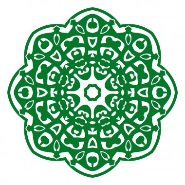 Vektör çizim süsleme beyaz motiflerle