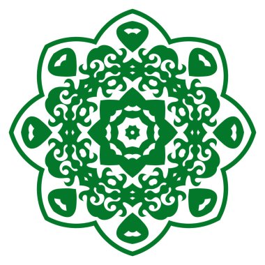 Vektör çizim süsleme beyaz motiflerle