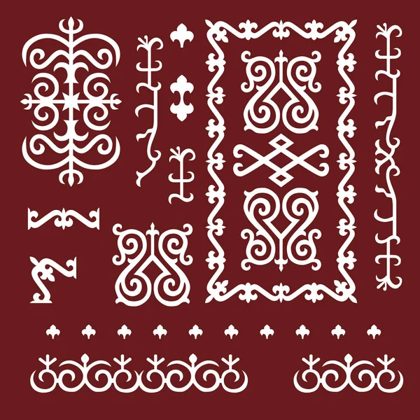 Kafkas geleneksel süsü. Vektör illüstrasyonu.