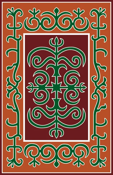 Caucasian Traditional Ornament Vector Illustration — Stock Vector