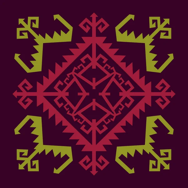 Vektor Ornament Mit Kaukasischen Motiven — Stockvektor