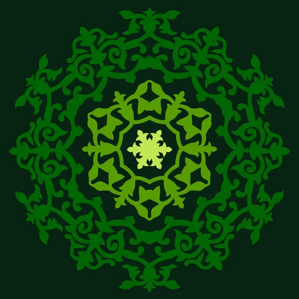 Vektor Ornament Mit Kaukasischen Motiven Auf Dunklem Hintergrund — Stockvektor